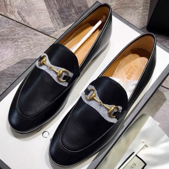 Gucci Black Loafers with Gold Detailing - Picture 1 of 3